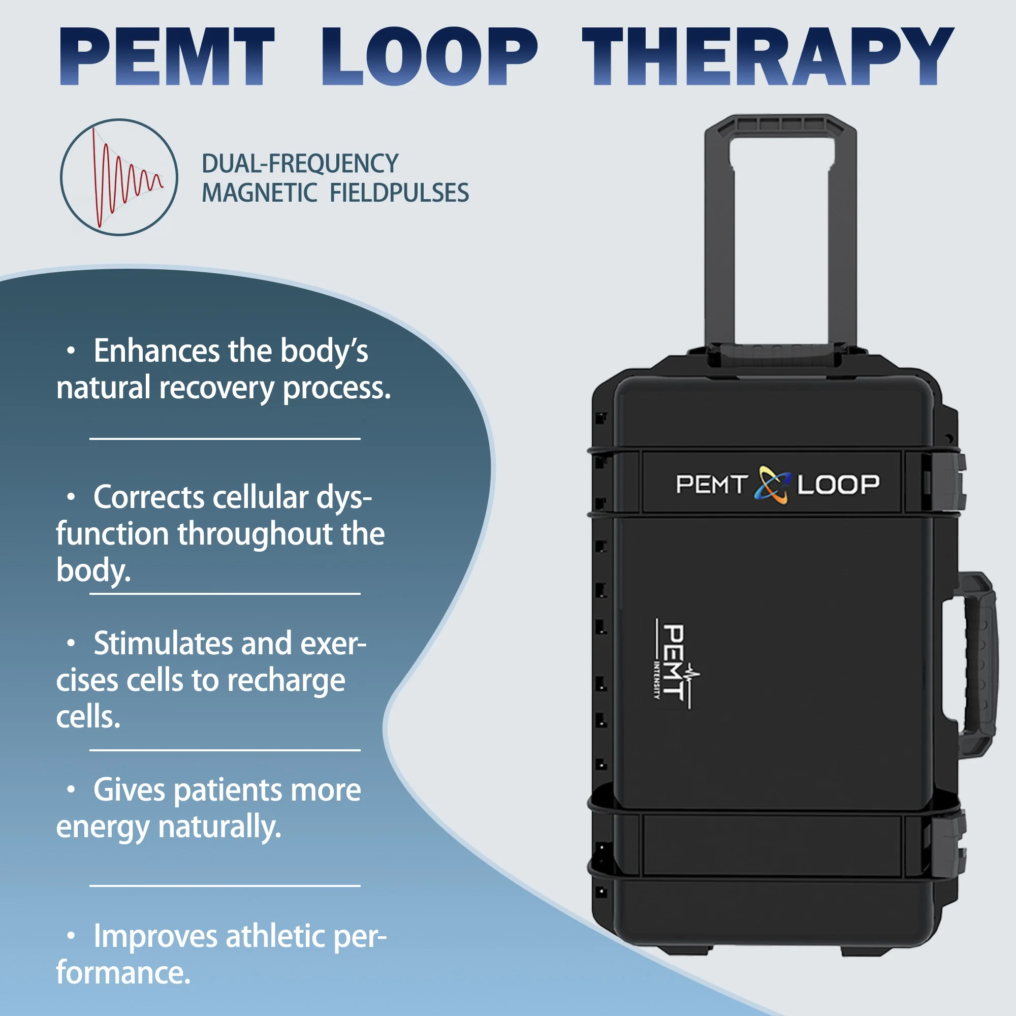 6000 Gauss Pulsed Elec-tromagnetic Fields PEMT Loop Therapy Magnawave PEMF Therapy for sports Injury repair Physiotherapy device