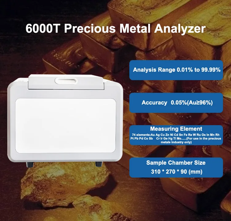 Instrumento de teste espectral para reciclagem de sucata de joias de ouro e prata Analisador de ouro XRF