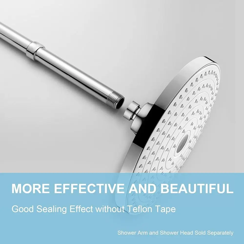 جديد الفولاذ المقاوم للصدأ دش تمديد قضيب جولة 6 بوصة تمديد أنبوب اكسسوارات الحمام #3