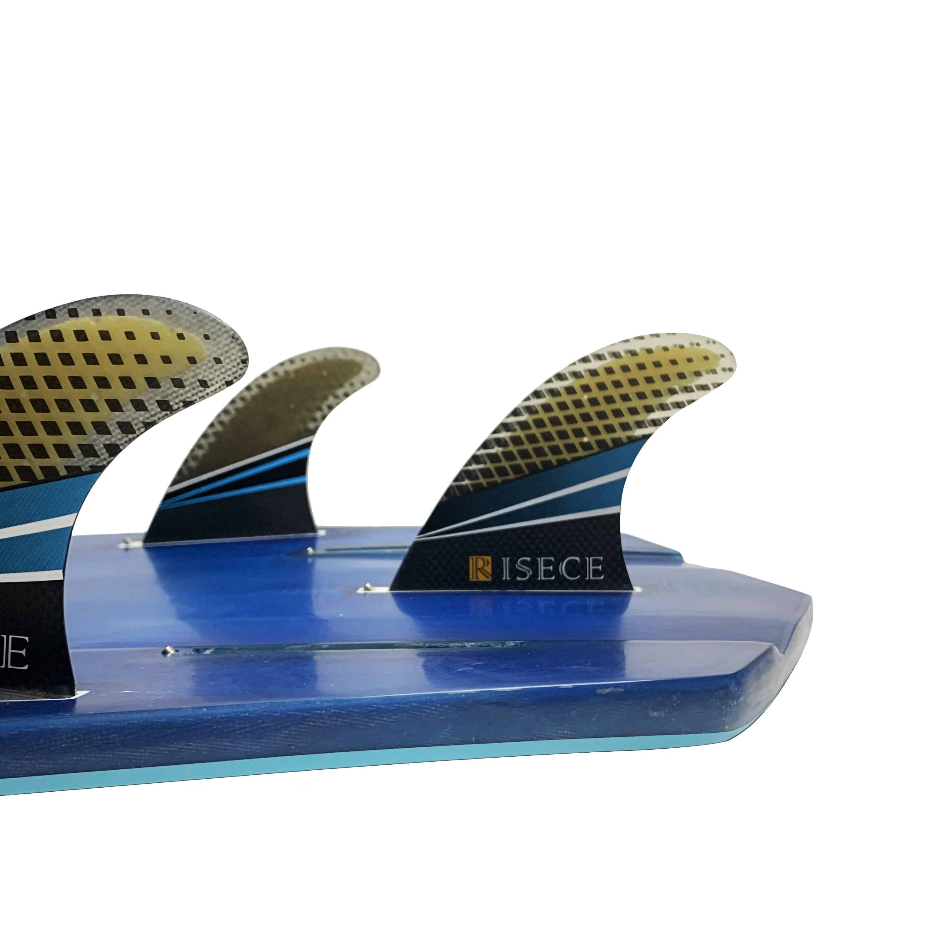 RISECE Ultralight Carbon Fiber Surfboard Fins Eco-friendly Floating Fin G5 Size Float Surfboard Fin Tri Set