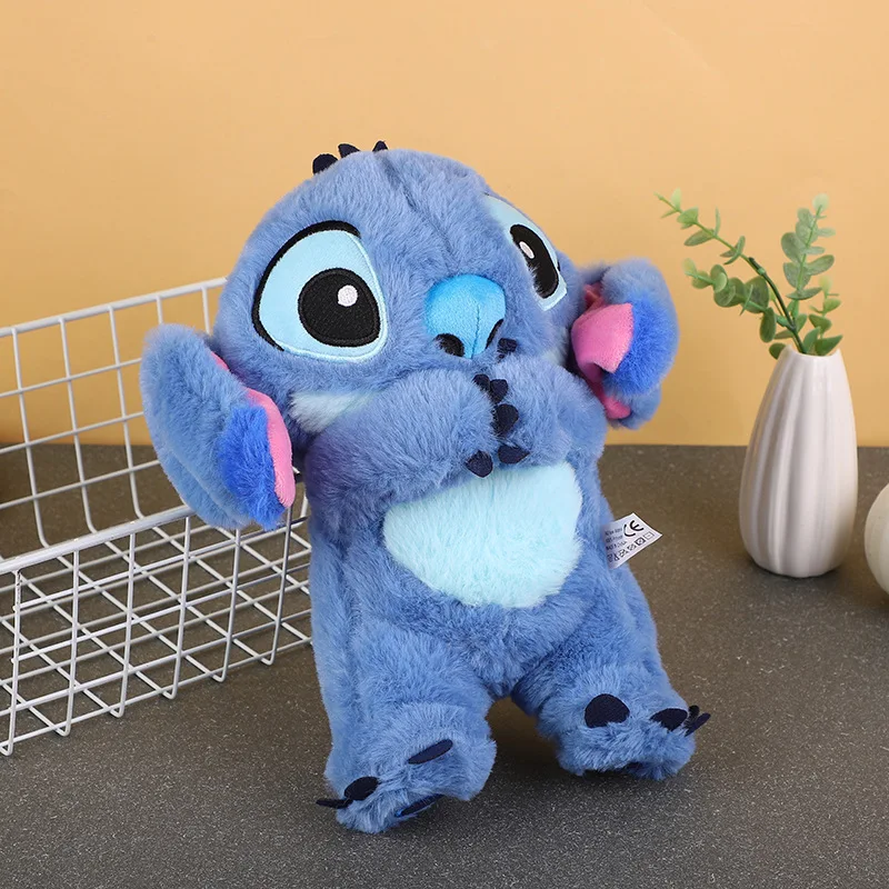 2024 New Lilo&Stitch Plush Doll Breath Child Peluche Kawaii Soothes Toy Anime Baby Music Light Sleep Toys Pink Stitch Kid Gifts