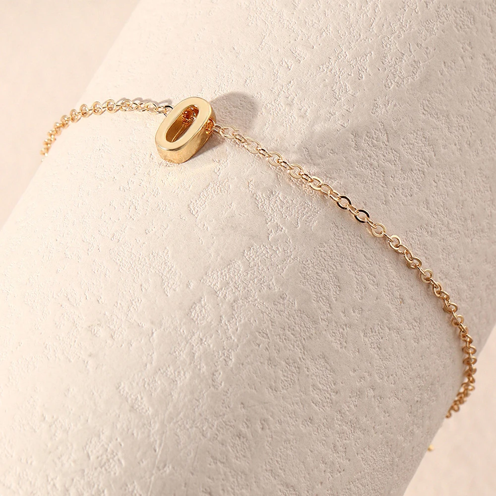 إمانكو ديي رأس المال الرسالة الأولى سوار الفولاذ المقاوم للصدأ المجوهرات البسيطة اكسسوارات مطلية بالذهب فتاة هدية عيد الحب #6