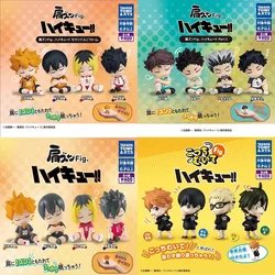 Japanese Genuine Gacha Scale Model Haikyuu Shoulder To Shoulder Sitting Figure Shoyo Hinata Tobio Kageyama Action Figure Toys
