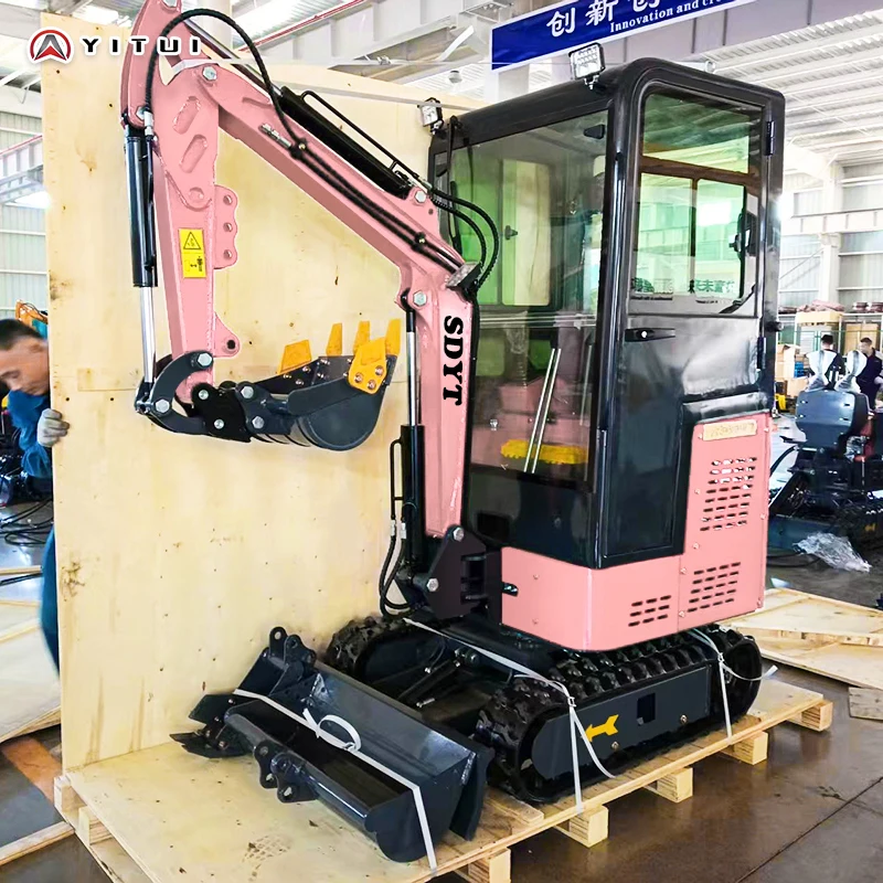 Индивидуальный мини-экскаватор 1,2 1,5 тонны, гусеничный мини-экскаватор с двигателем, высокая эффективность и простота в эксплуатации