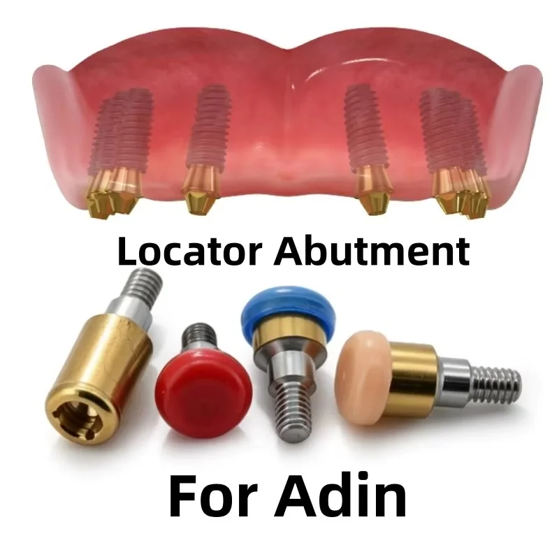 1Set Adin Dental Implant Locator Abutment Attachment Titanium Abutments For Overdenture Prosthetic Restoration Components