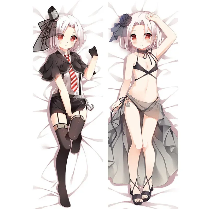 Japanese Coscase Anime Body Pillowcase Warship Girls Lexington Bismarck HMS Hood Hugging Body Pillowcase Dakimakura Pillow Cover