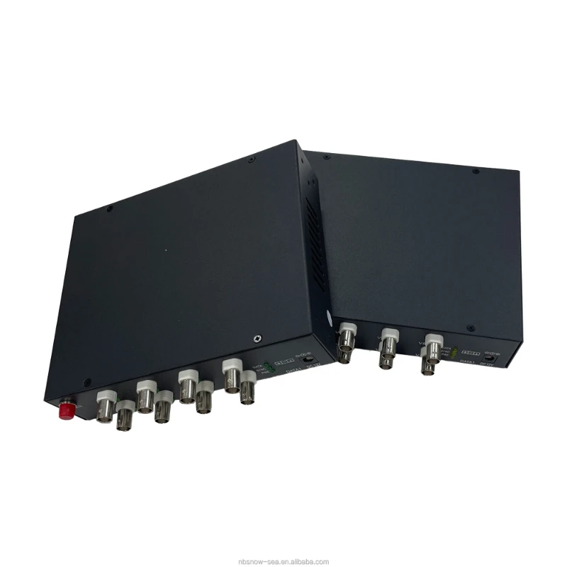 Convertidor óptico Digital de vídeo de fibra, 8 canales, CVI/TVI/AHD, HD 720/960/1080P, 2 millones de píxeles, BNC