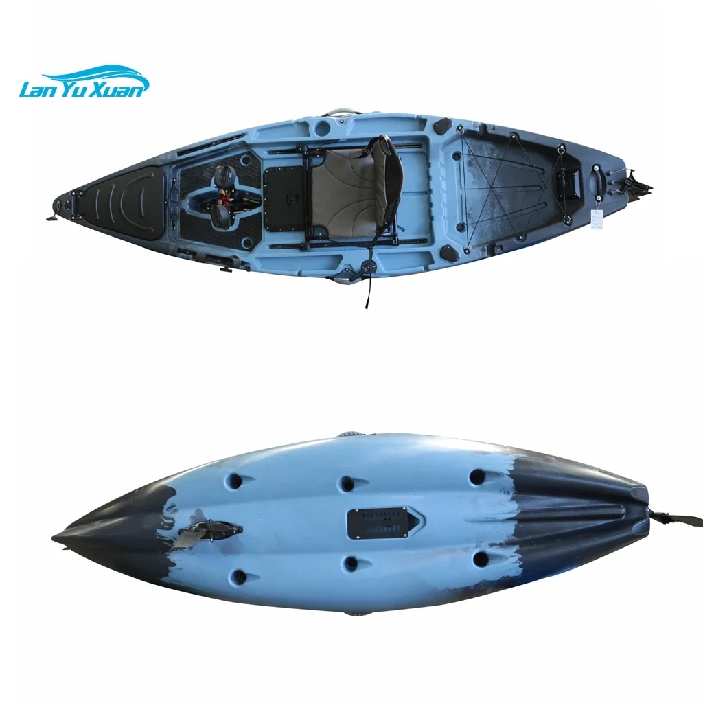 10ft Single Person Flap Pedal Kayak PE Plastic Fishing Kayak with Pedal System Sit on Top Fishing