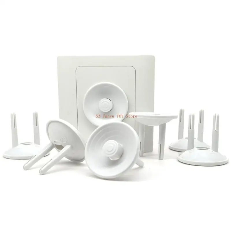 96GC Set 10 stuks Veiligheid Baby Proof Outlet Guard Europese schokbestendige stopcontactafdekking voor huishoudelijk Wit