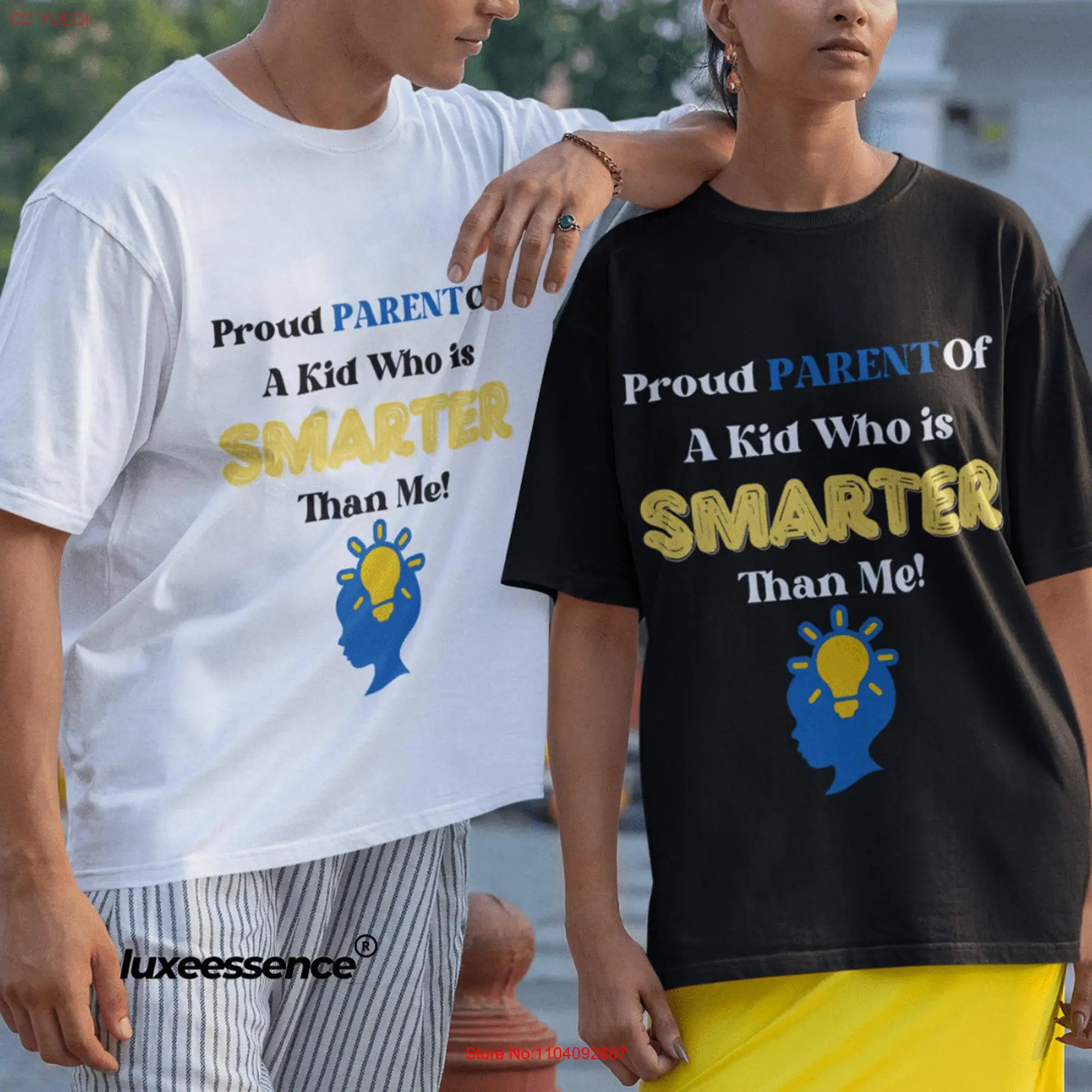 Proud Parent of a Kid Smarter Than Me T Shirt Funny Humor Smart Back To School long or short sleeves