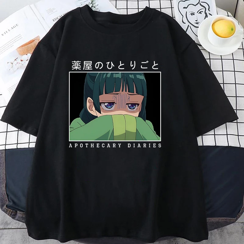 

The Apothecary Diaries Print Short Sleeve T Shirts Men Women Shirts Summer Short Sleeved Anime T-shirts Loose Comfy Soft Shirts