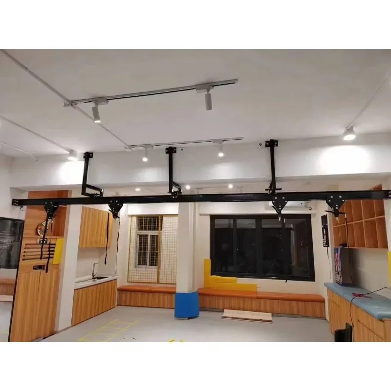 New Custom boxing bag bracket steel structure, sliding perforated bag bracket pulley with guide rail, for boxing bag training