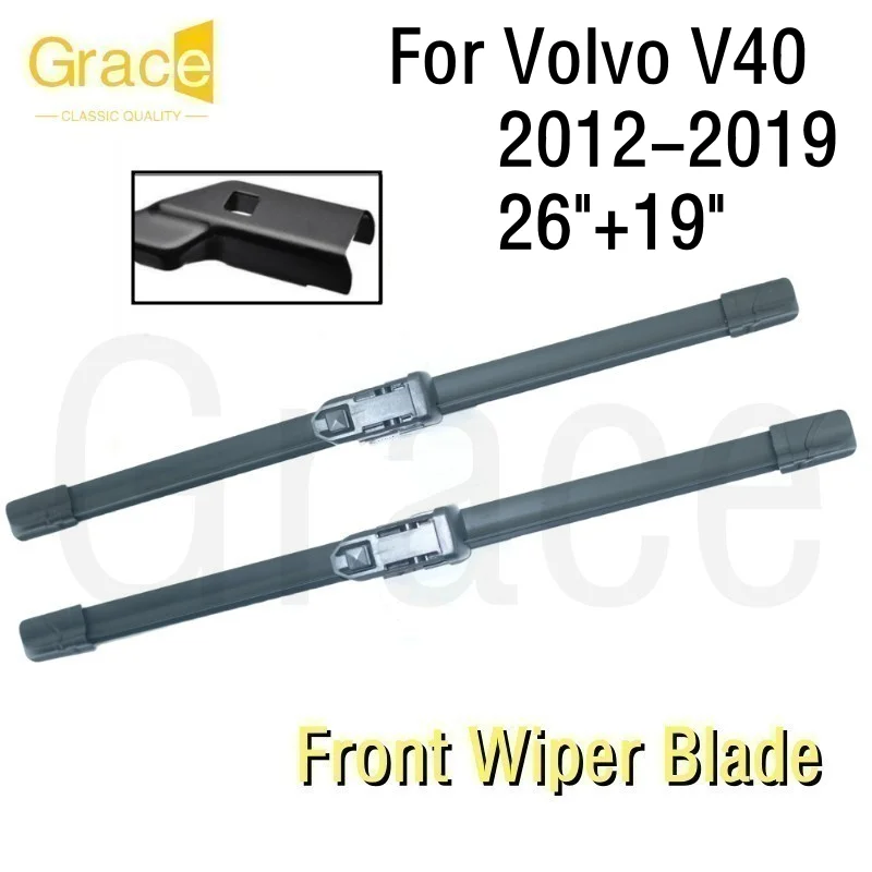 

Wiper Blade For Volvo V40 26"+19" Car Windshield Windscreen Rubber 2012 2013 2014 2015 2016 2017 2018 2019