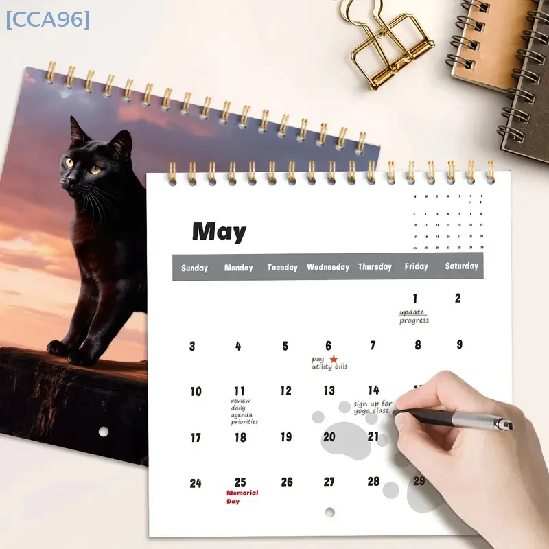 

【CCA96】2026 Calendar For Cat Lovers Funny Cats Calendar,Kitten Calendar 2026 Monthly Wall Hanging Calendars Cute Funny Cat Pet