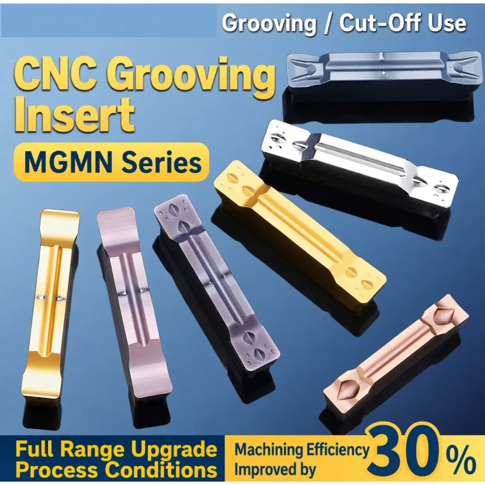 10pcs MGMN150G ZZ3030 Carbide Grooving Insert Enhanced Service Life for Steel 45# Q235 Spring Mold HRC45 1.5mm