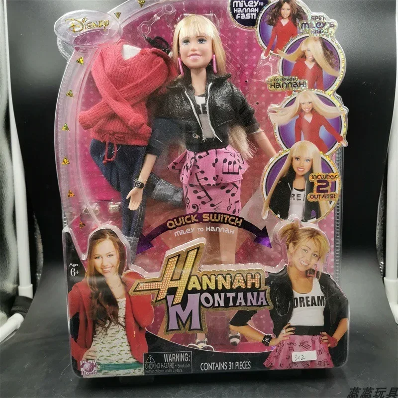 Disney Hannah Montana Doll Miley Stewart Fashion Princess Doll Joint Movable Beautiful Girl Play House Toy Anime Figures Gifts