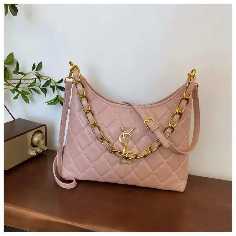 حقيبة على طراز المصمم - منتج ضرب 2025 - حقيبة كروس ريترو راقية مع حزام سلسلة كلاسيكي بنمط الماس - حقيبة كتف