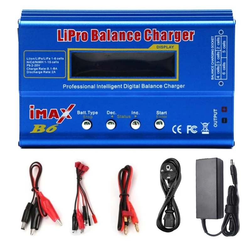 

Multifunctional for Remote Control Model Car Ship for LiPo/Liion Battery with Power Cable 1-6S 80W 6A