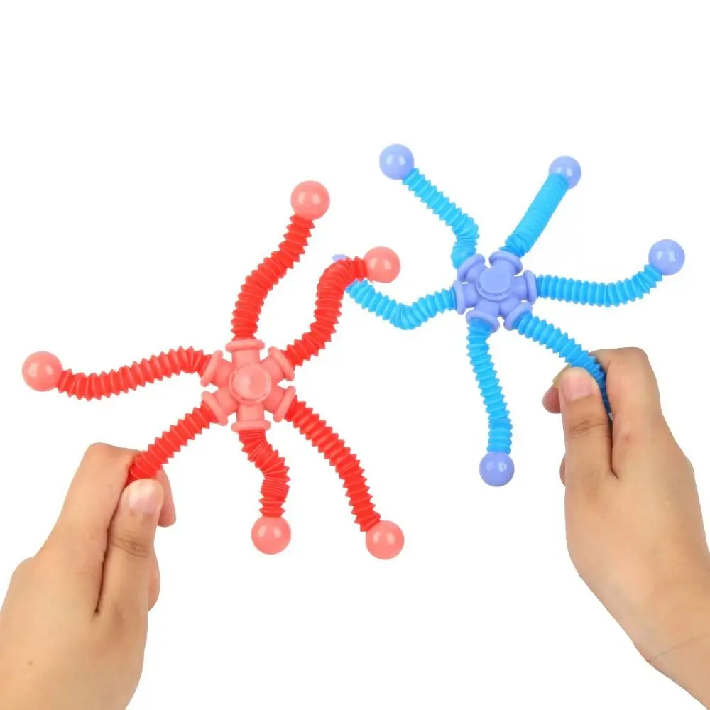 Plastic Telescopic Tube Gyroscope New Creative Transformable Fingertip Telescopic Tube Fidget Spinner Toys Kids