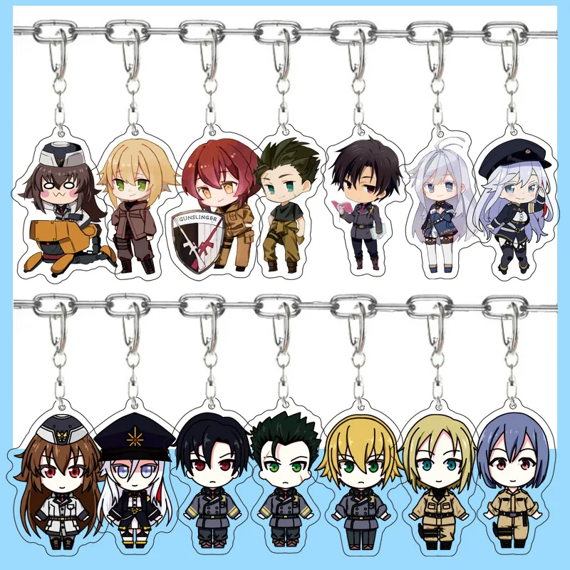 Eighty Six-86 Mecha Fighter Acrylic Keychain Bag Pendant Decor Sci-Fi Battle Character Creative Collectible Pendant Kingring