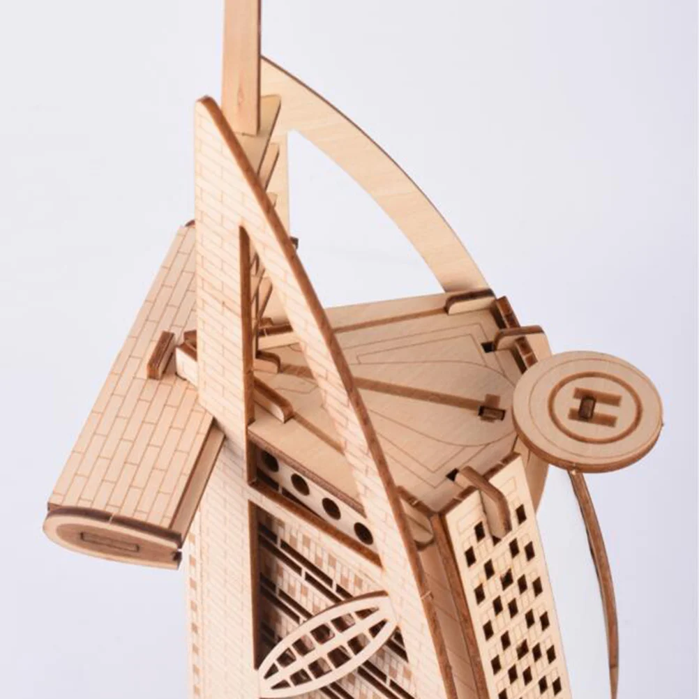 3D Wooden Puzzle Burj Hotel Design Interactive Learning Game for Kids Improve Problem Solving Ability Perfect Desk