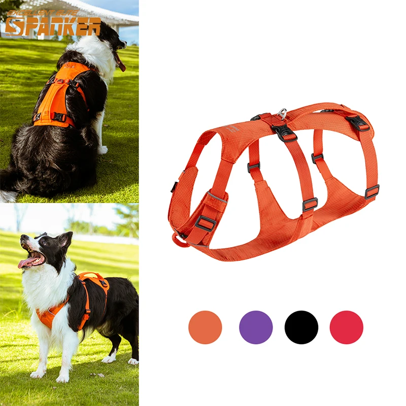 Dog Harness with Handle Breathable Adjustable Dog Harness Vest For Large Dogs Outdoor Walking Training Supplies