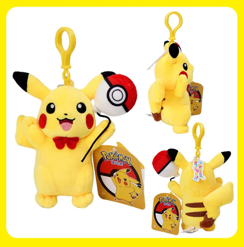 Tier Pokemon Serie Pikachu Piplup Eevee Espeon Sylveon Snorlax Kawaii Plüschtiere Niedlicher Anhänger Schlüsselanhänger Schlüsselanhänger Geburtstagsgeschenke – Detail 7