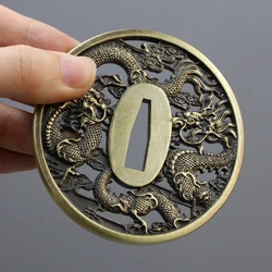 Delicate Dragon Theme Alloy Handguard Tsuba Guard for Japanese Japan Real Katana Samurai Sword Fittings