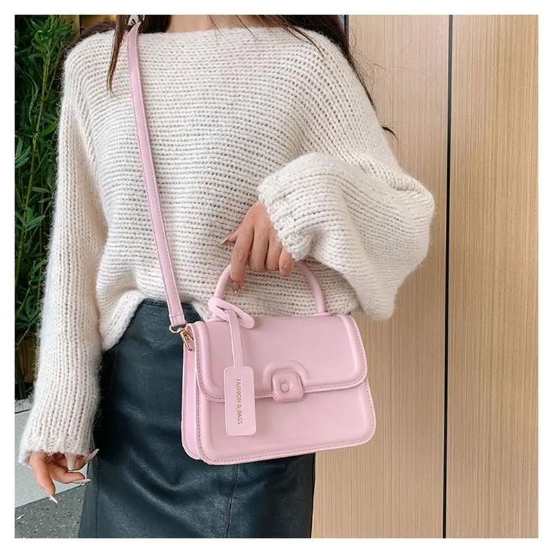 New Korean Version Popular Candy Color Fashion Crossbody Bag Women Versatile Handheld Small Square Bag Casual Shoulder Bag