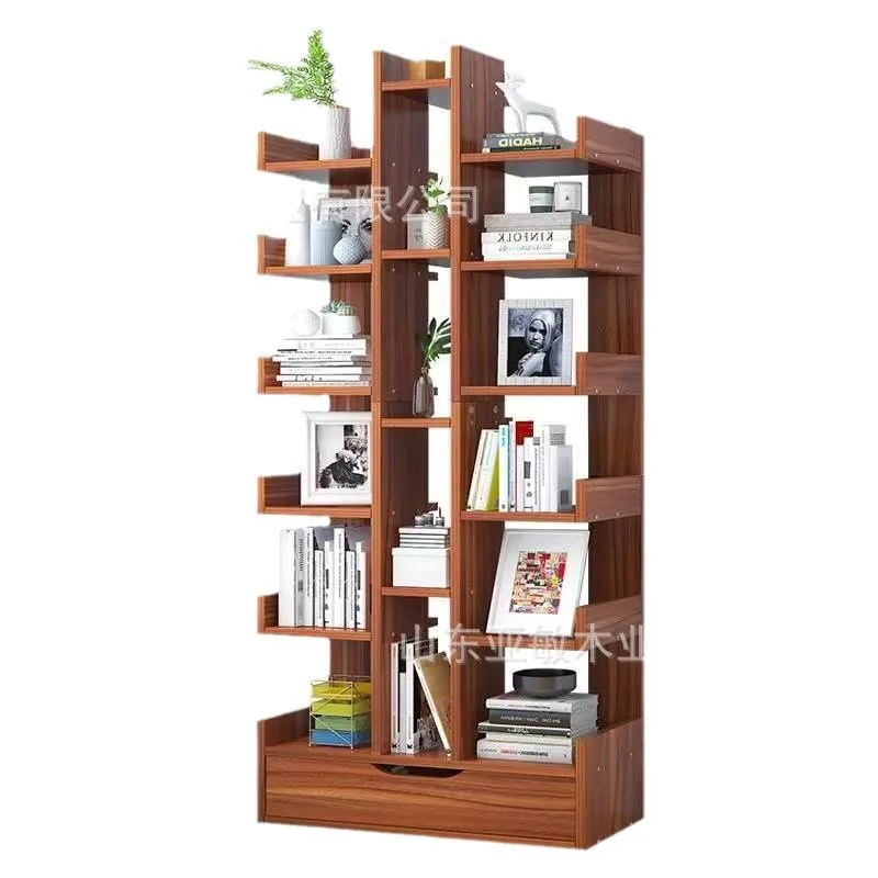 

Modern simple wooden storage cabinet living room figure antique multi-compartment display cabinet