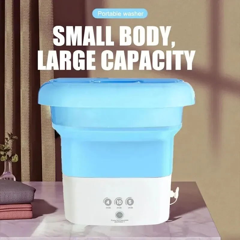Foldable Washing Machine 4.5L With Drying Underwear Panties Socks 36W 3 Modes Automatic Washing Machine With Spinning Dry Washer