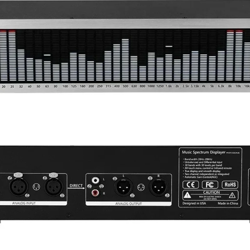 

2025 Новый цифровой анализатор спектра 2U — светодиодный дисплей, балансный аудио, пульт дистанционного управления и голосовое управление