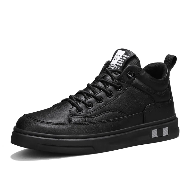 VIPOL New men's outdoor sports shoes, solid color skate shoes, versatile mid-top fashionable casual shoes for all seasons