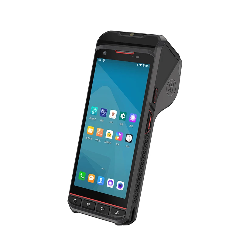 Android 10 Touch Screen PDA Scanner Bar Code Keypad Portable Industrial Rugged Pda With Lable Printer