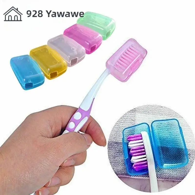 Portátil Toothbrush Head Cover, Travel Cap, Caminhadas, Camping Escova, Cleaner Proteger, Teethbrush Armazenamento, Banheiro Organizador, 5Pcs por Conjunto