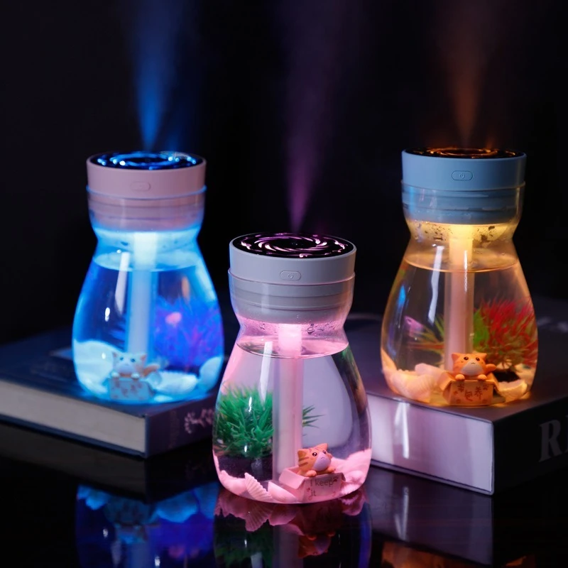 Colorful phoenix aromatherapy humidifier USB home desktop silent hydration car large spray micro landscape atomizer