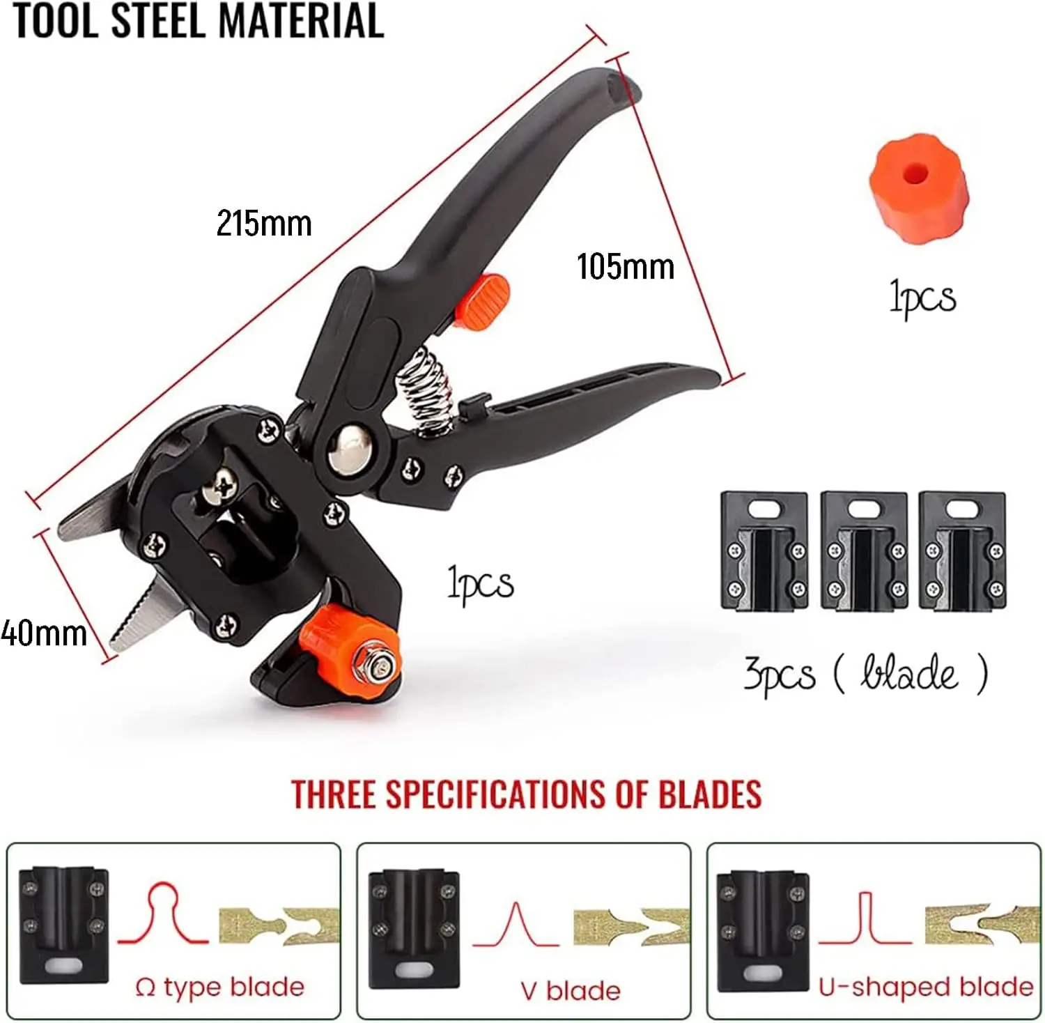 Garden Grafting Tool Knife, 2 In 1 Garden Grafting Pruning Tools, Perfect For Fruit Trees Grafting, Including Grafting Tapes