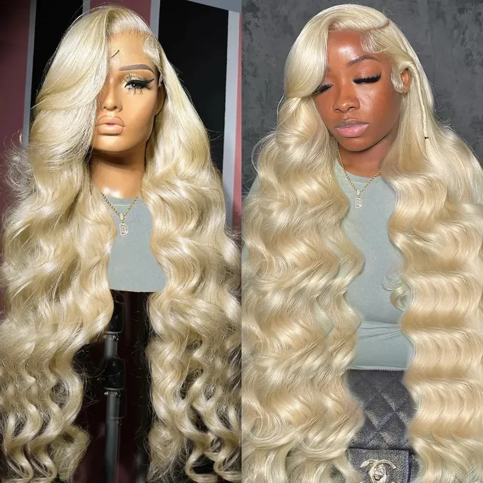 30 36 Inch 613 Honey Blonde Color Wig HD Transparent 13x6 Lace Front Wigs For Women 13x4 Body Wave Frontal Closure Human Hair