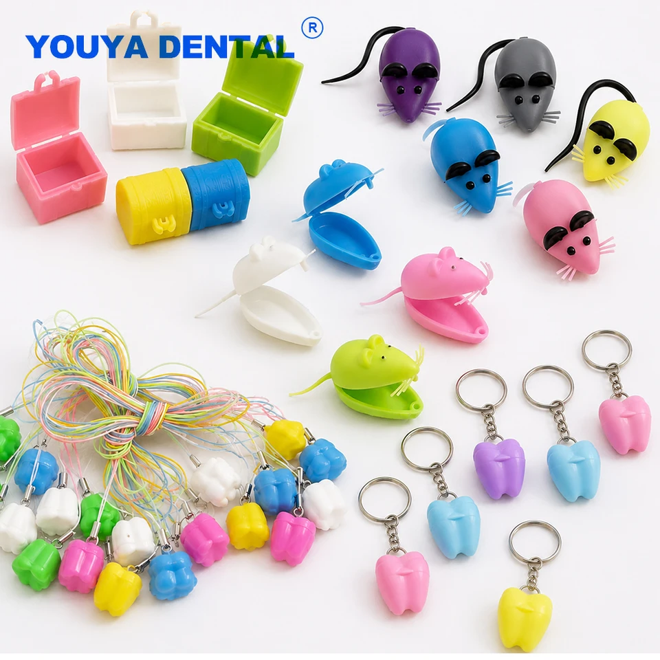 50pcs Dental Mini Milk Teeth Organizer Case Storage Baby Tooth Box Kids Container Plastic Children Gift Souvenir Save Fairy Box