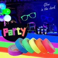 UV Glow Cotton Tape Neon Gaffer Party Tape Safety Warning Neon Tape UV Tape Wedding Decorations Home Decorations 2