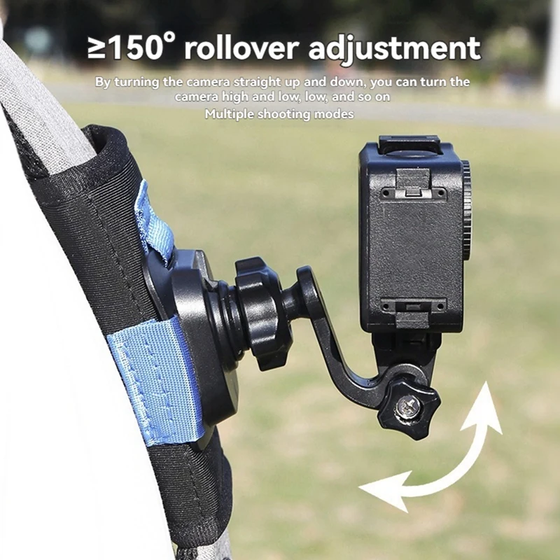 B34B-Nylon Buckle Backpack Clip For Gopro Quick Release 360°Second Cut Horizontal Vertical Shooting For DJI Fixed Shooting