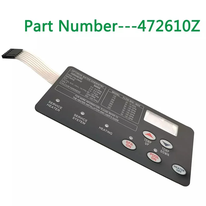 

A20F-For Pentair 472610Z Replacement Switch Membrane Pad For Mastertemp Pool And Spa Heater Electrical System