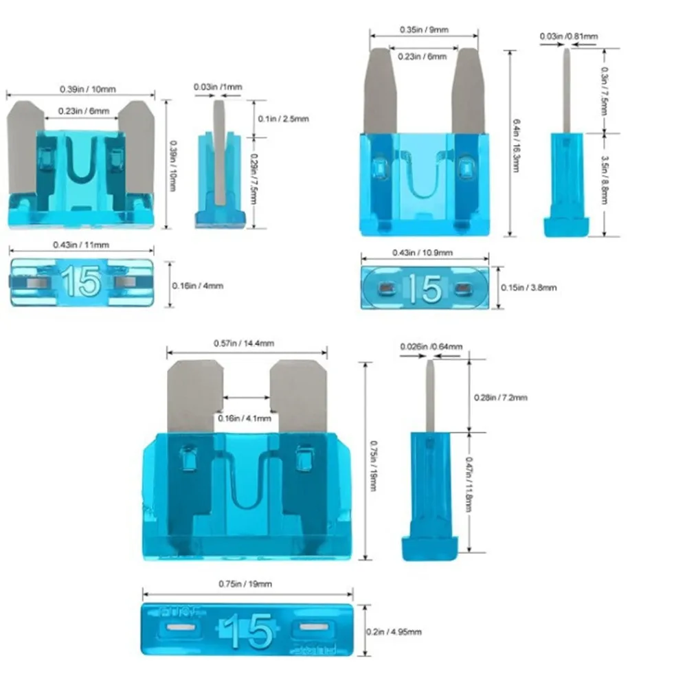 300 Pieces Of Car Fuse Combination Kit, 160 Mini Blade Fuses, 90 Standard Automatic Fuses, 50 Mini Fuses For Cars RVs trucks mot