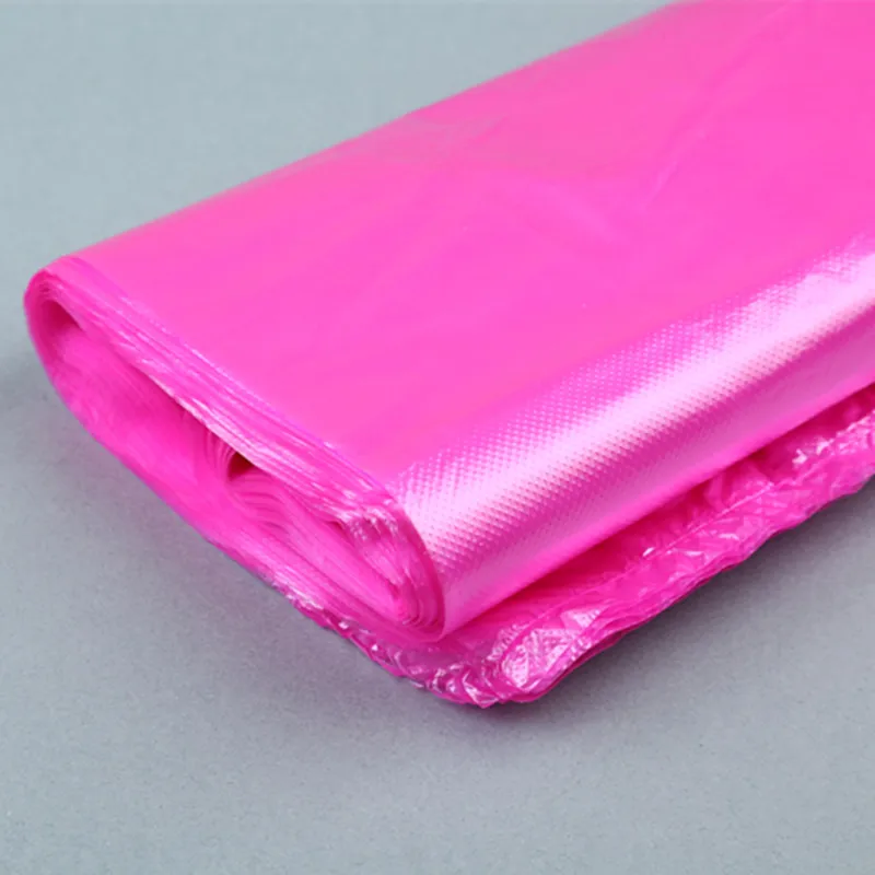 100Pcs Pink Plastic Bag Vest Storage Bag Supermarket Grocery Shopping Takeaway Packing Garbage Bag Kitchen Living Room Clean