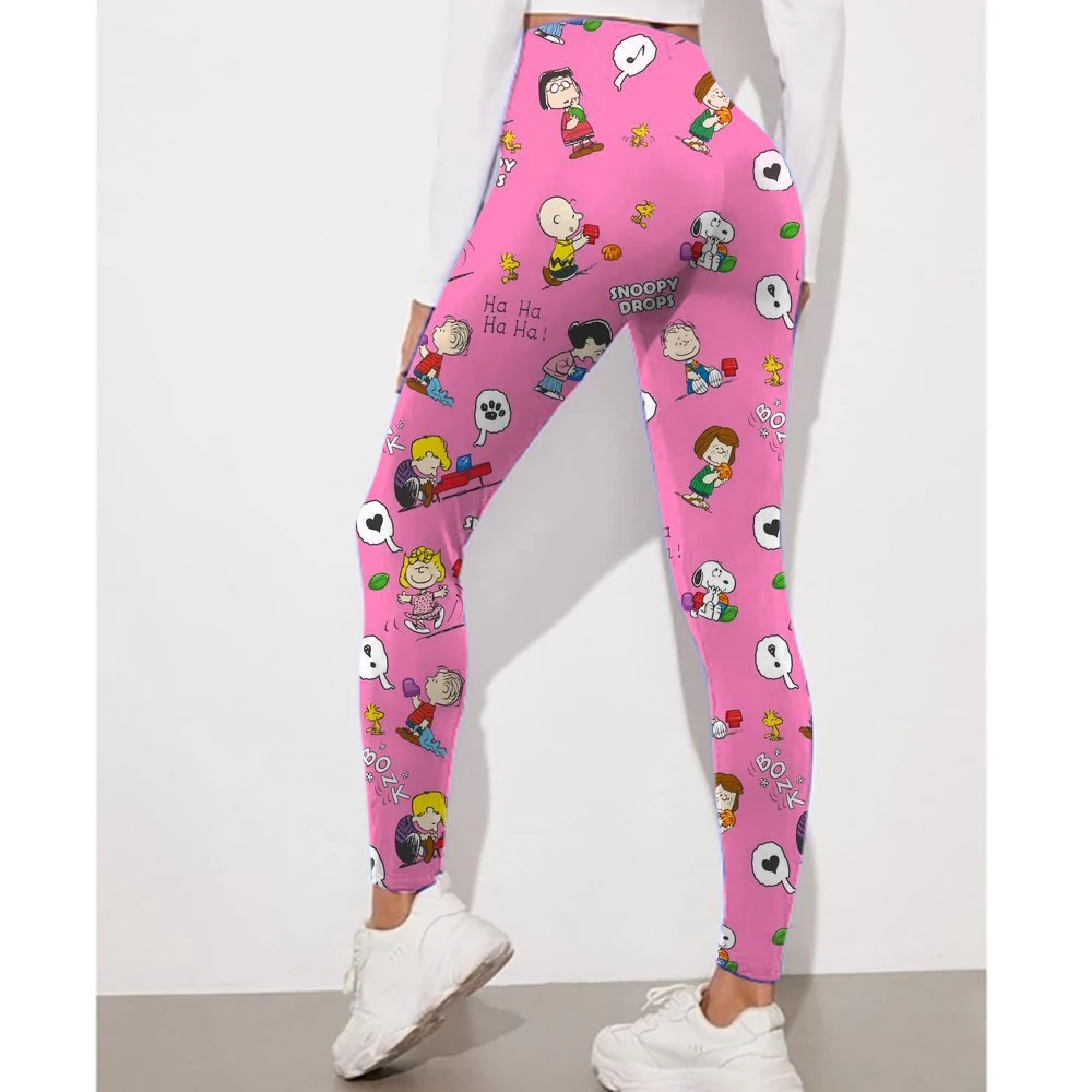 Neue Snoopy print Yoga Hosen Sport Leggings Frauen Nahtlose Hohe Taille Push-Up Frau Strumpfhosen Fitness Workout Leggins Gym Kleidung
