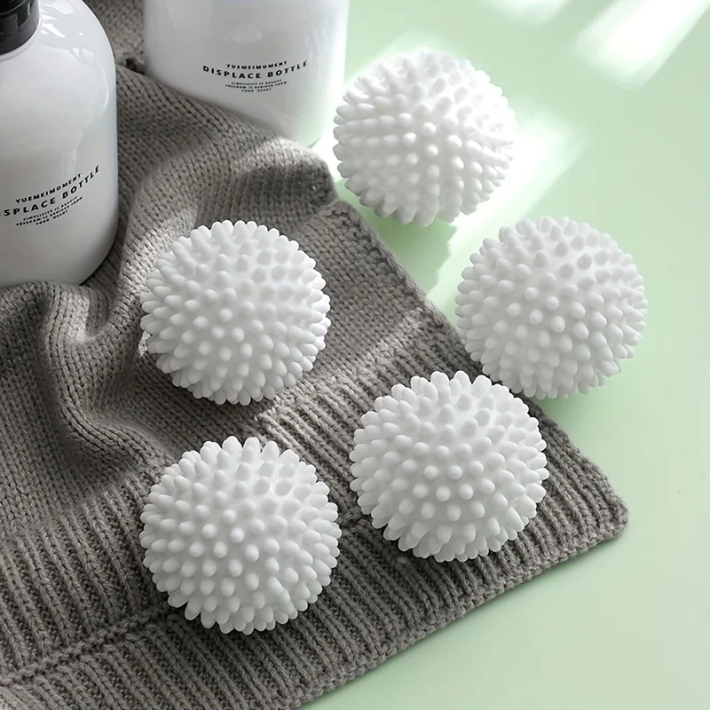 6 reusable laundry balls - effective anti wrap laundry, drying, fabric softening, stain removal, and care - for cleaning