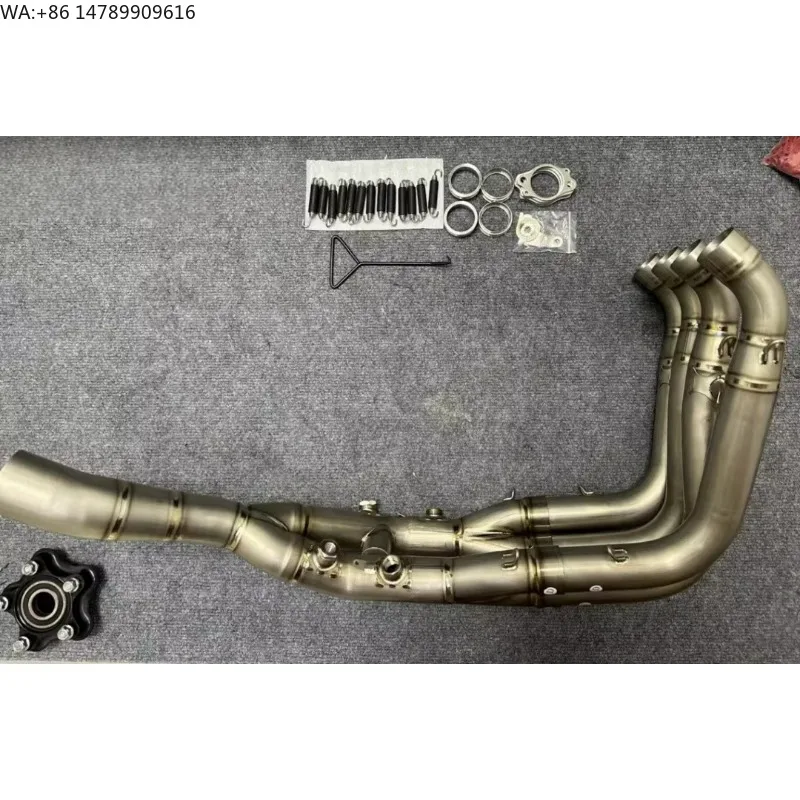 Forged Exhaust System For MotorcycleTrack Silver Pipe For 2019-Present For S1000RR Titanium Alloy Full Section Front Mid Sec