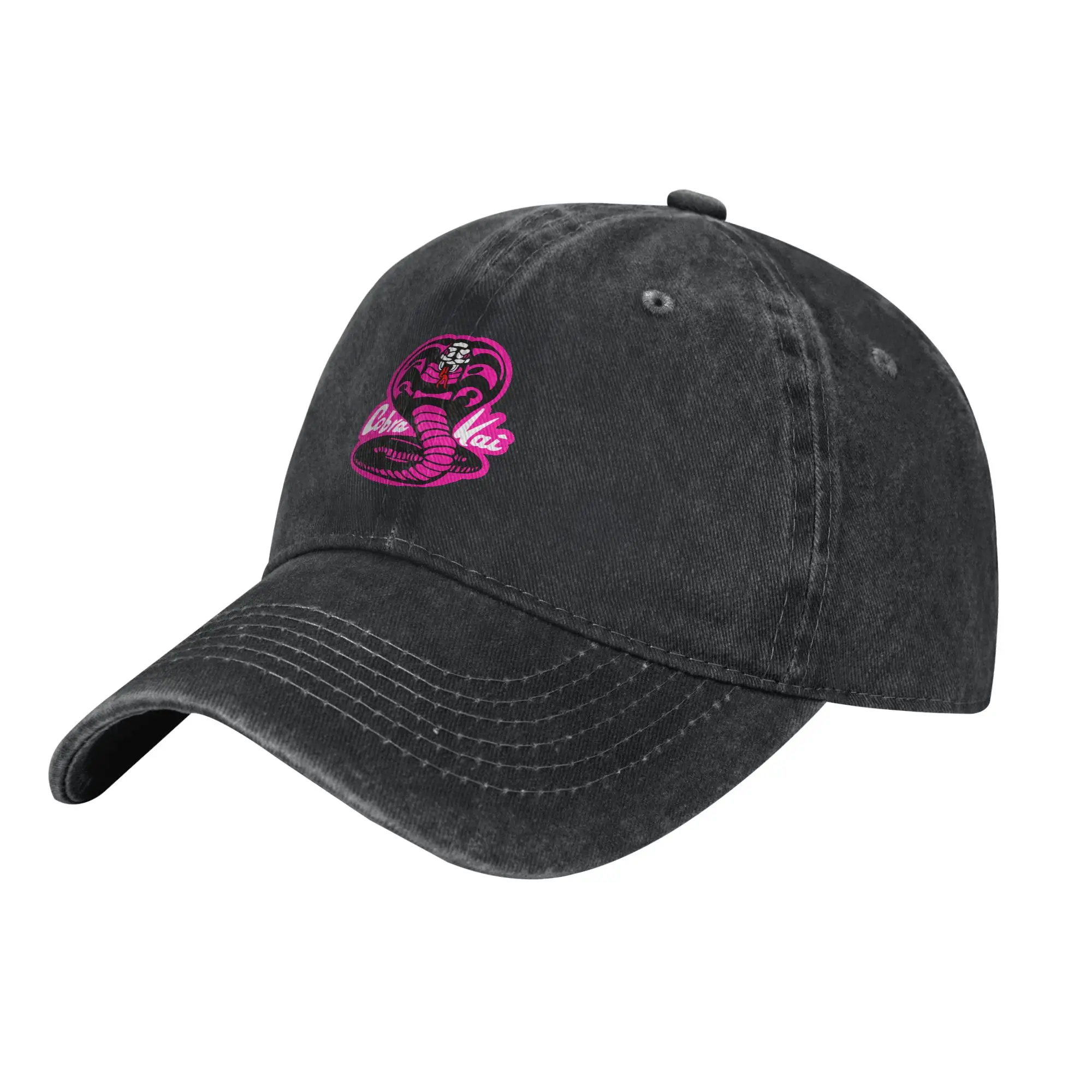 Custom Pink Cobra Kai Karate Kid Baseball Cap Women Men Adjustable Strike First Strike Hard No Mercy Dad Hat Streetwear