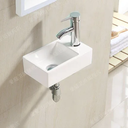 Wall-mounted wash Small balcony Sink Ceramic wash basin Bathroom mouthwash Mini wall-mounted basin