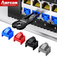 AMPCOM RJ45 Insert Lock with Key, Dustproof Network Plug Connector, Physical Anti-Data Leakage for Switches,Routers,Data Centers